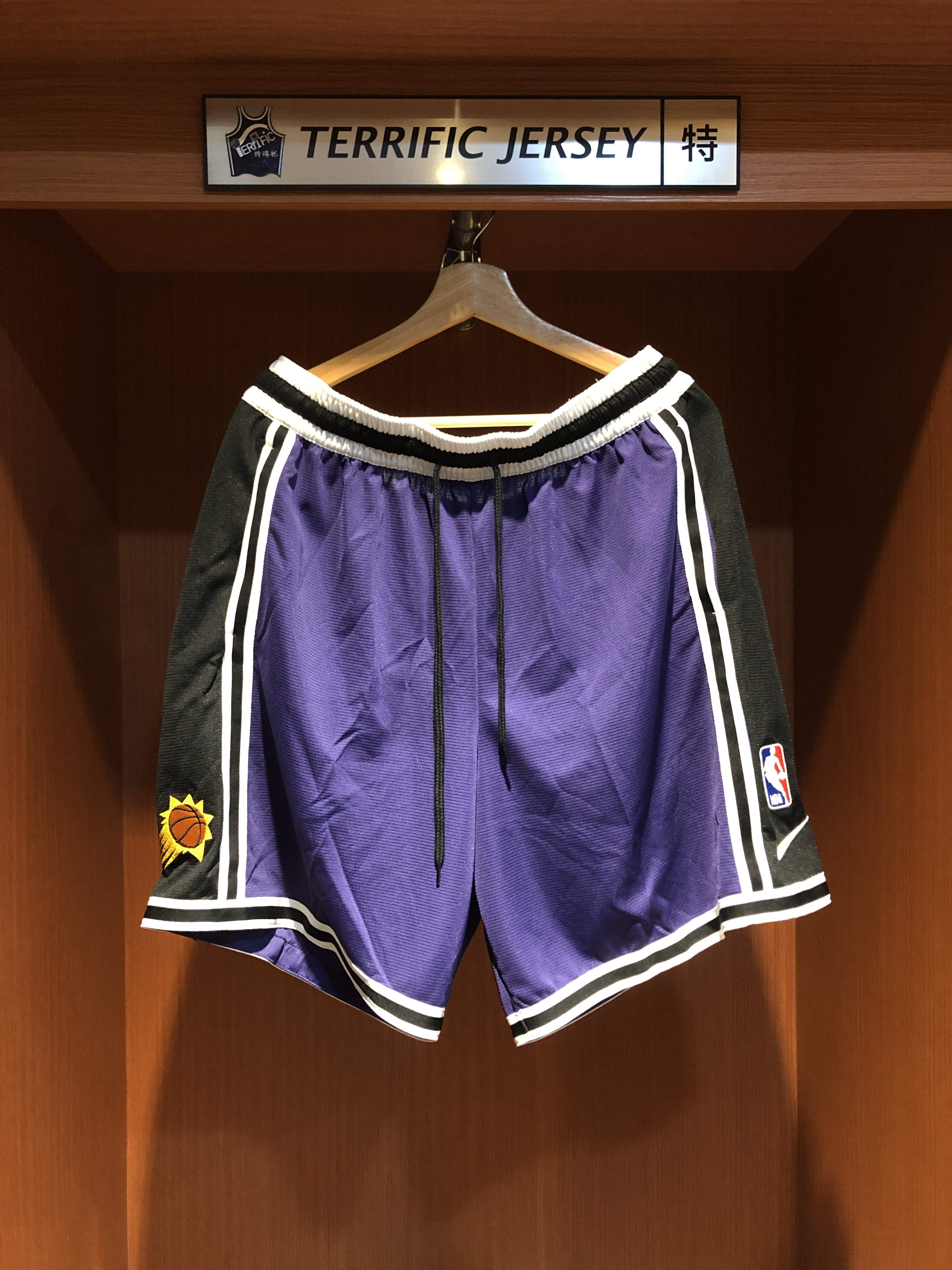 NBA球褲 Phoenix Suns 鳳凰城太陽 熱身球褲 紫 Nike Performance Shorts 有口袋 全新