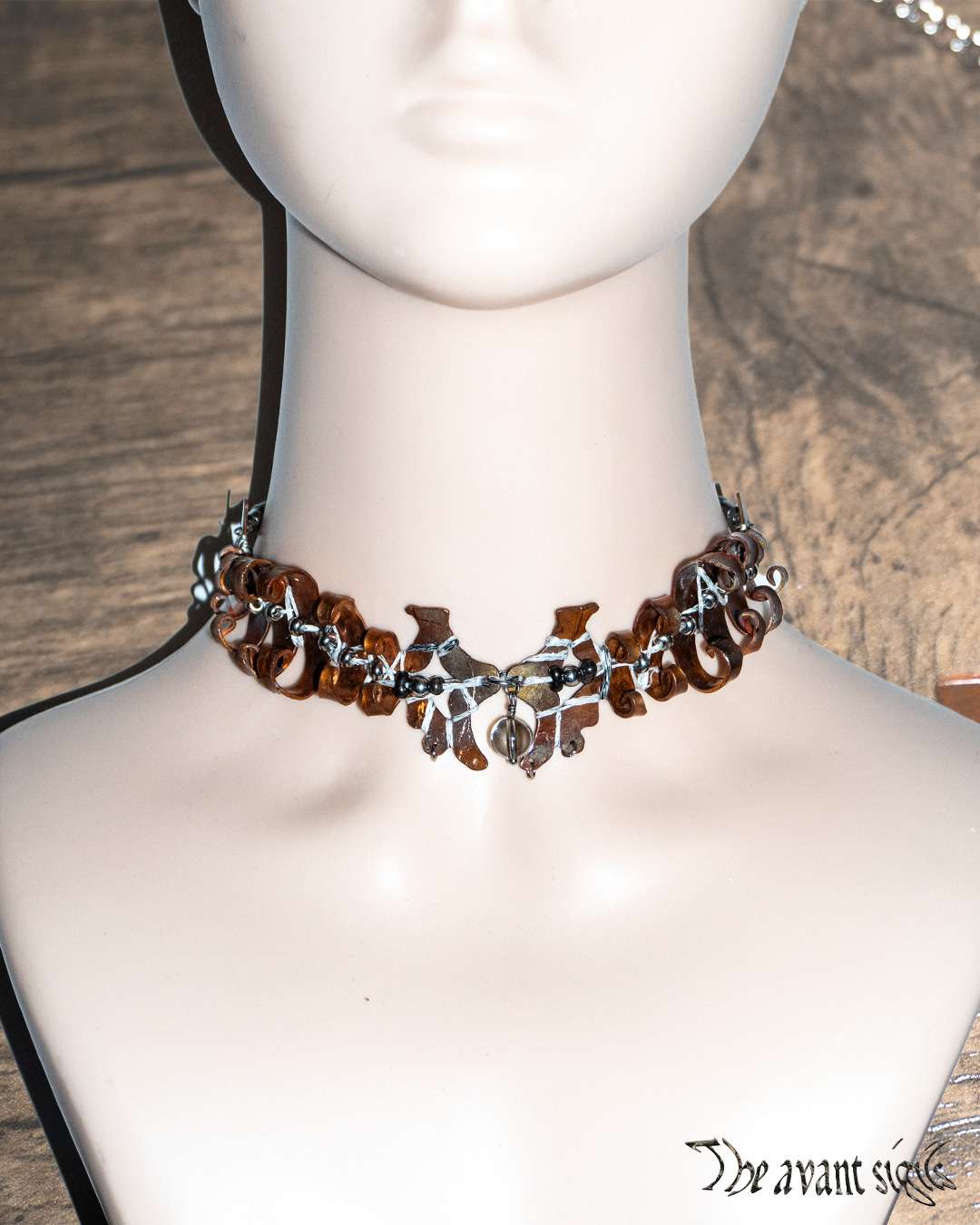 theavantsigils 鍛造魚骨頸鍊(棉繩編織款)