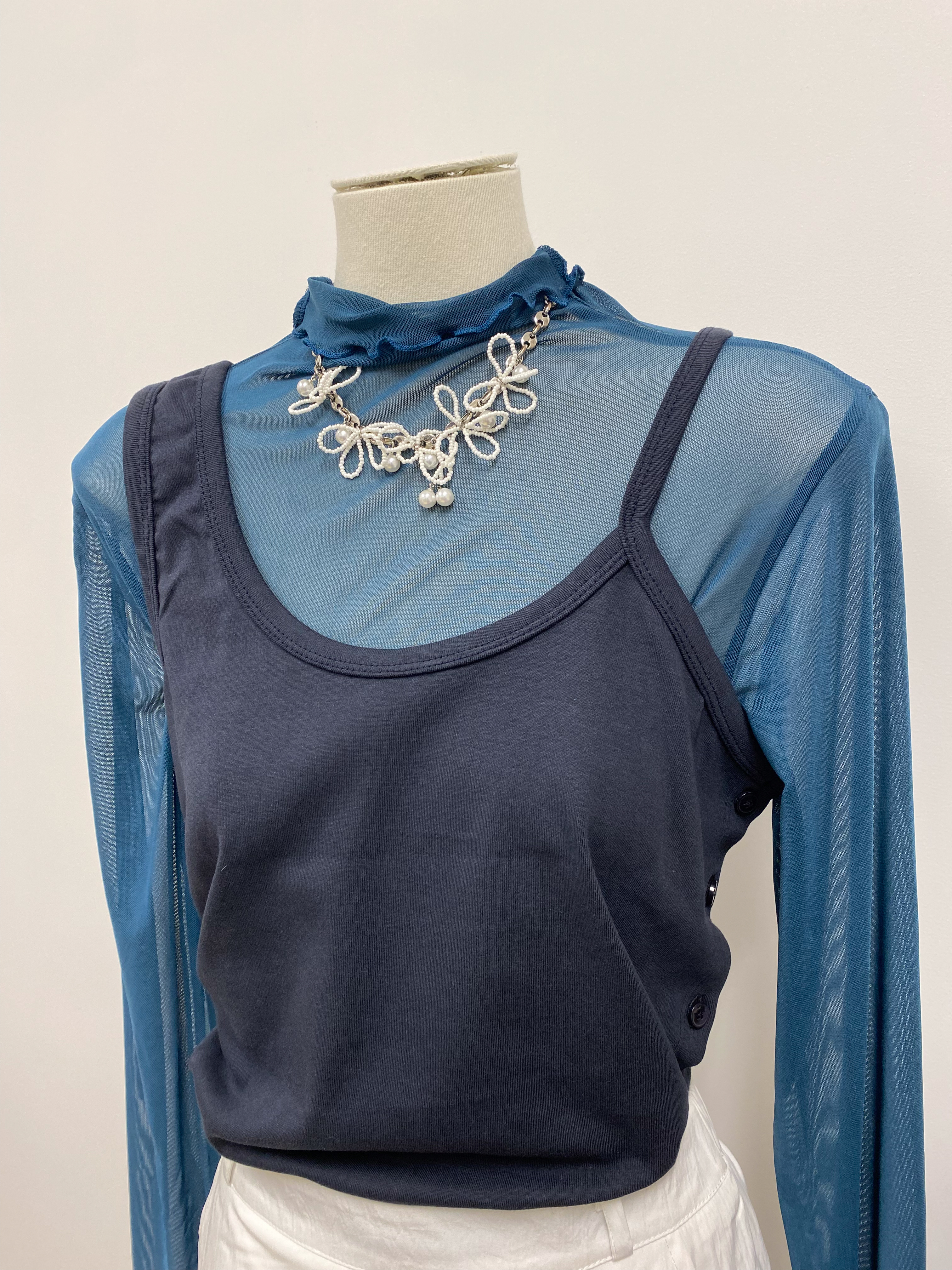 粗幼帶背心outer(深藍/灰藍/啡)