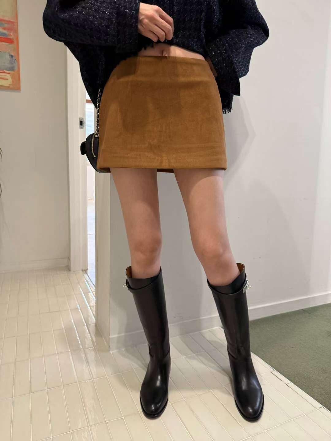 絨面短裙(內安全褲)
