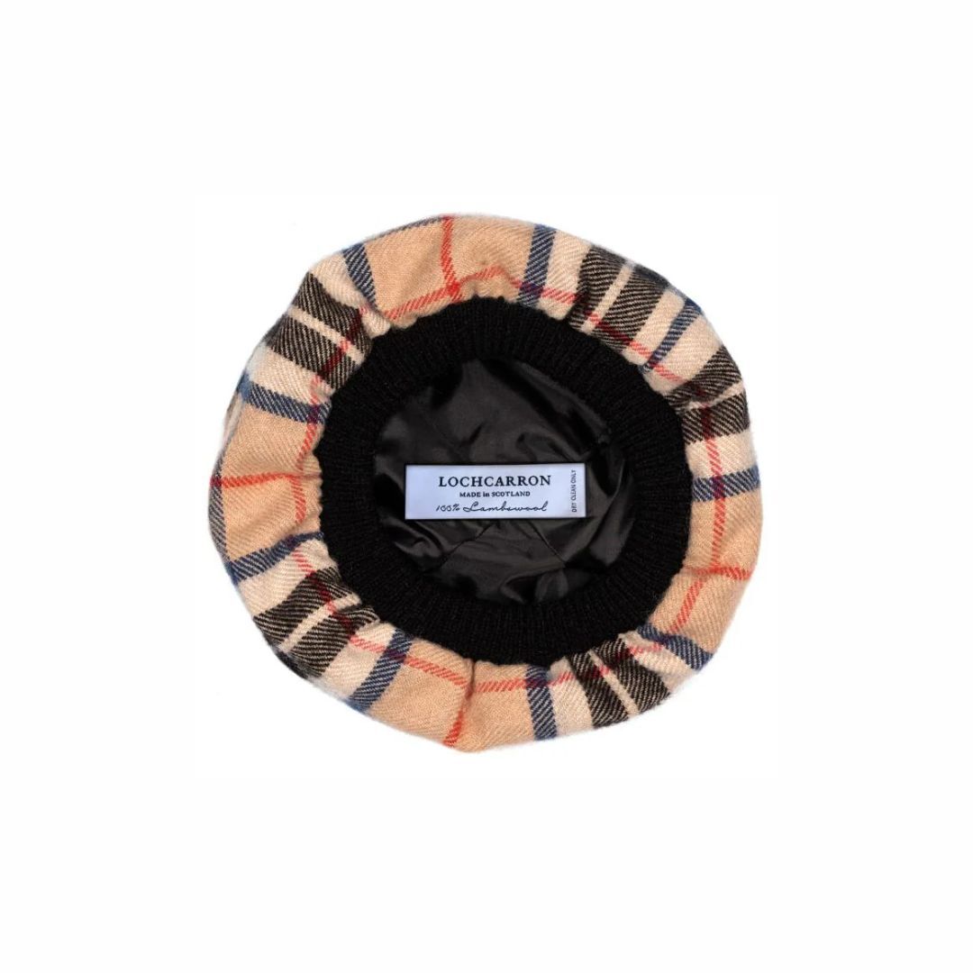 1LR1023-113 LOCHCARRON OF SCOTLAND Lambswool Tam Thomson Camel #HTBW/THC/M (EU)
