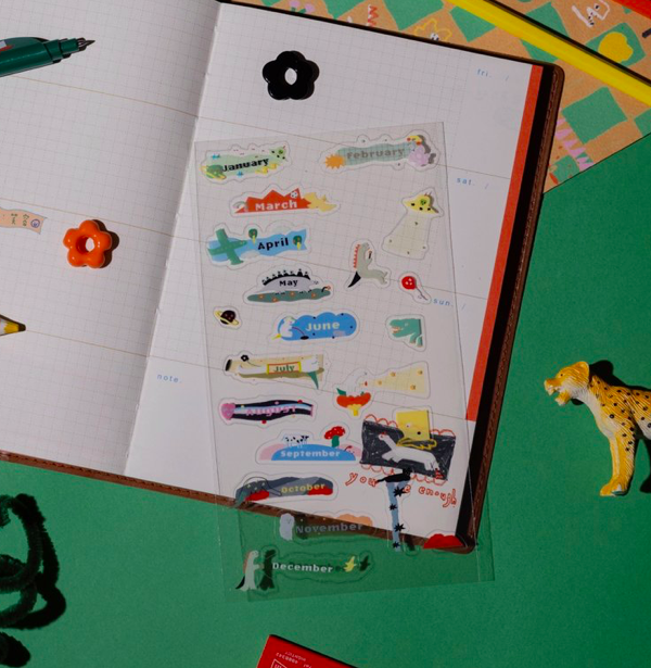 I Will Stand By You  月份透明貼紙｜馬卡龍腳趾