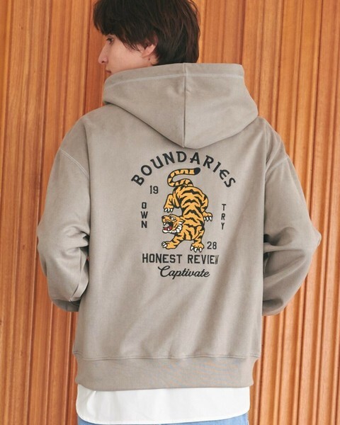 【POWER TO THE PEOPLE】Tiger Roar 復古刺繡連帽外套