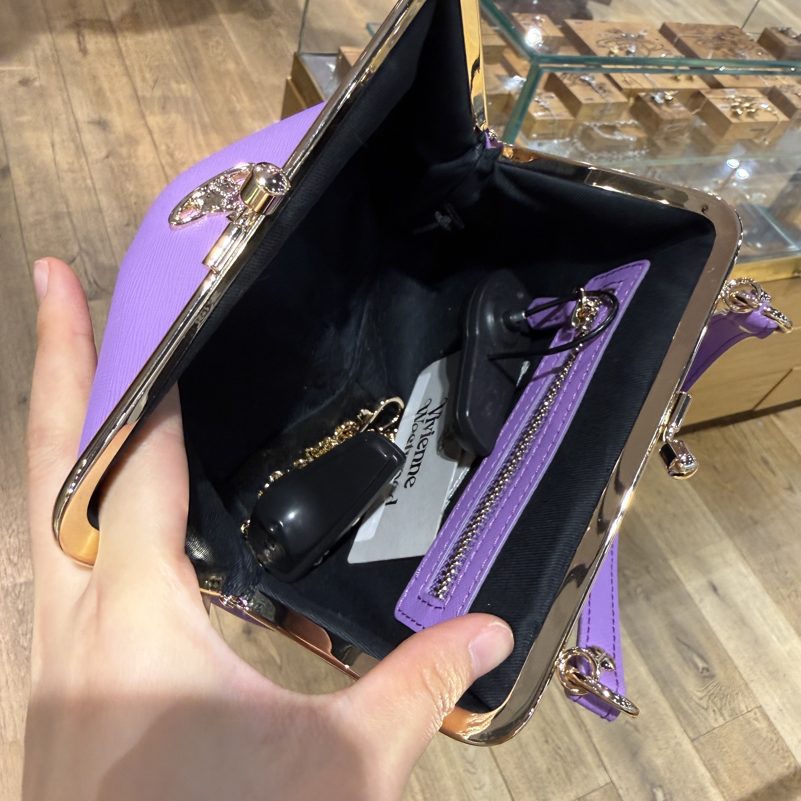 Vivienne Westwood Granny Frame Purse Bag Purple