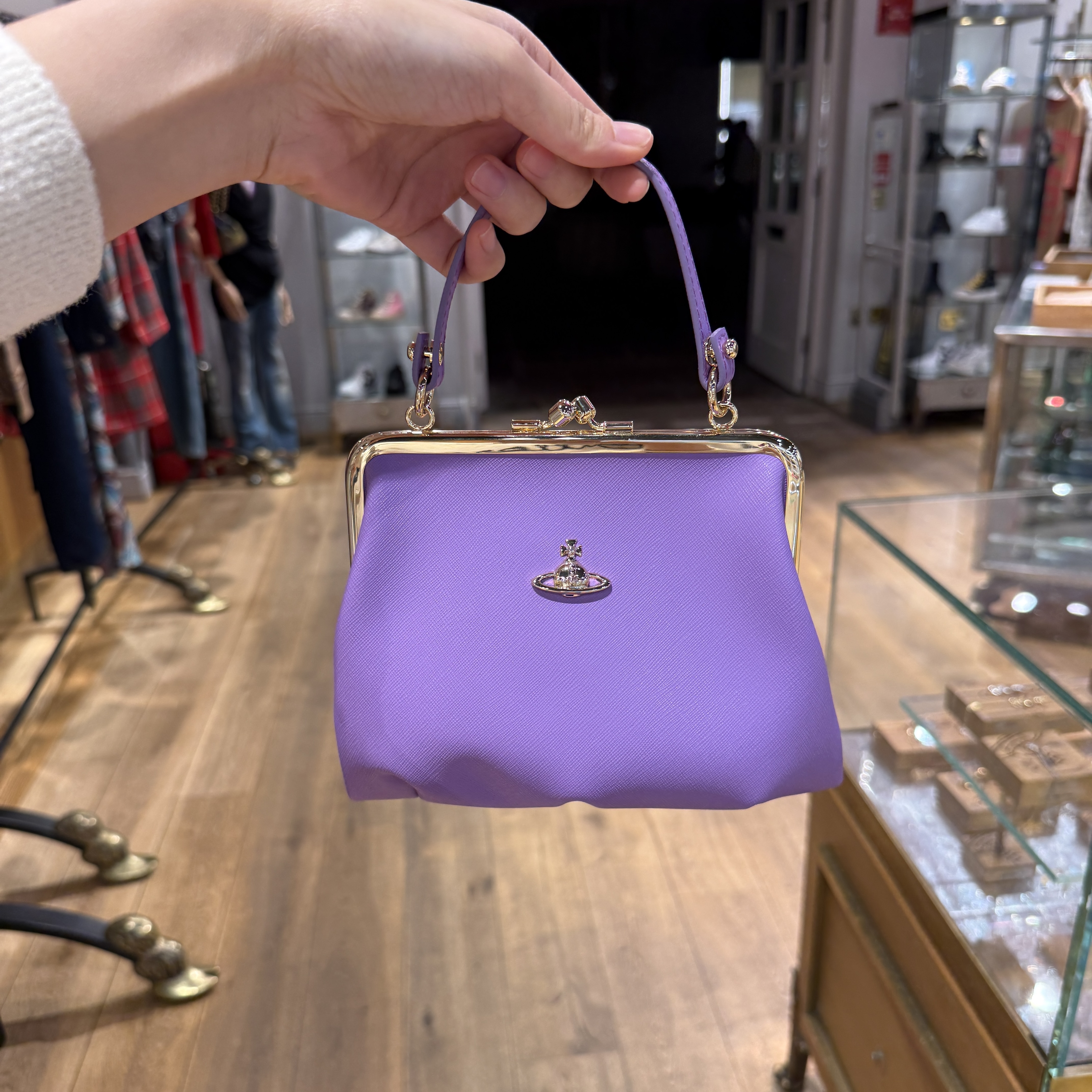 Vivienne Westwood Granny Frame Purse Bag Purple