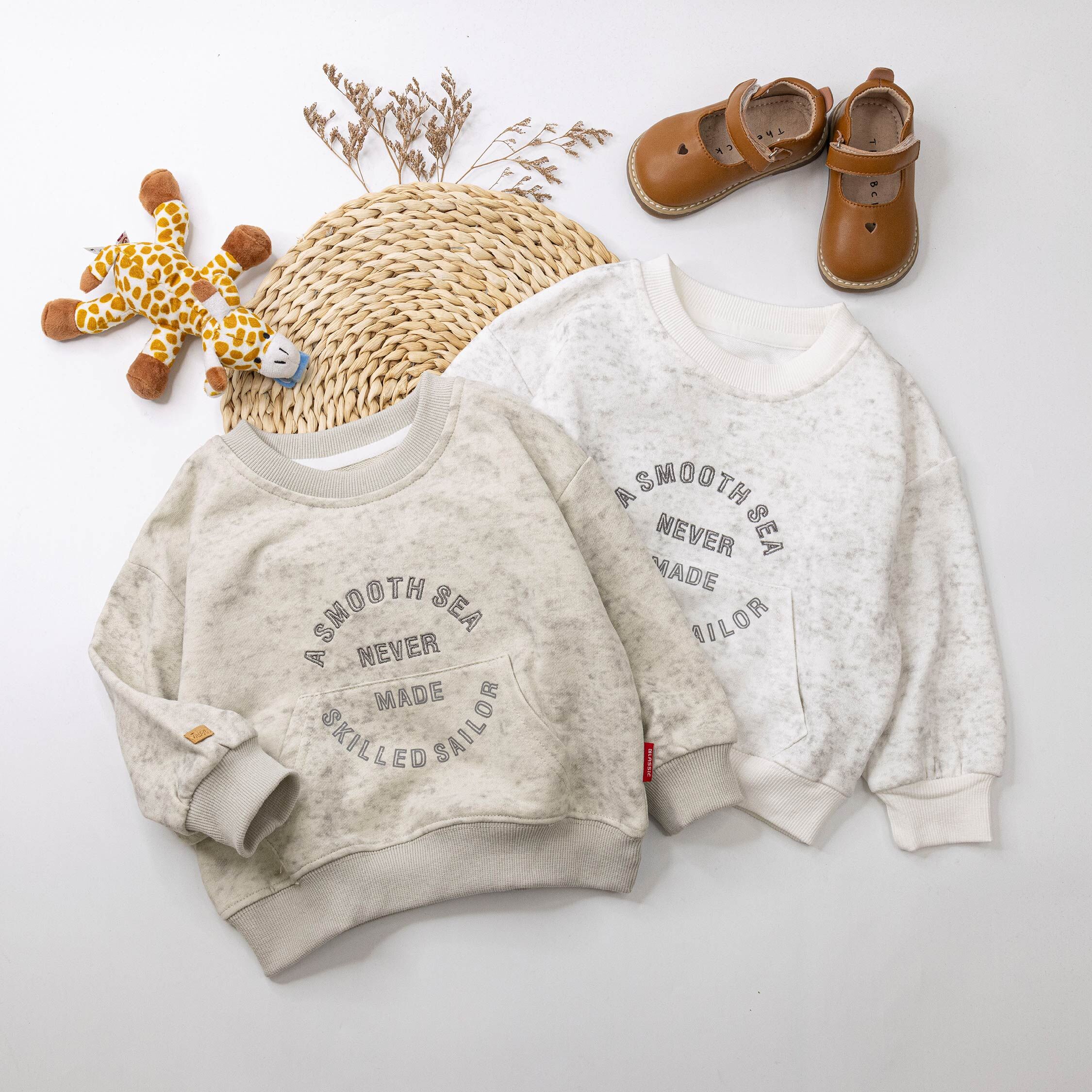 【H55147】水紋渲染風格上衣＊二色