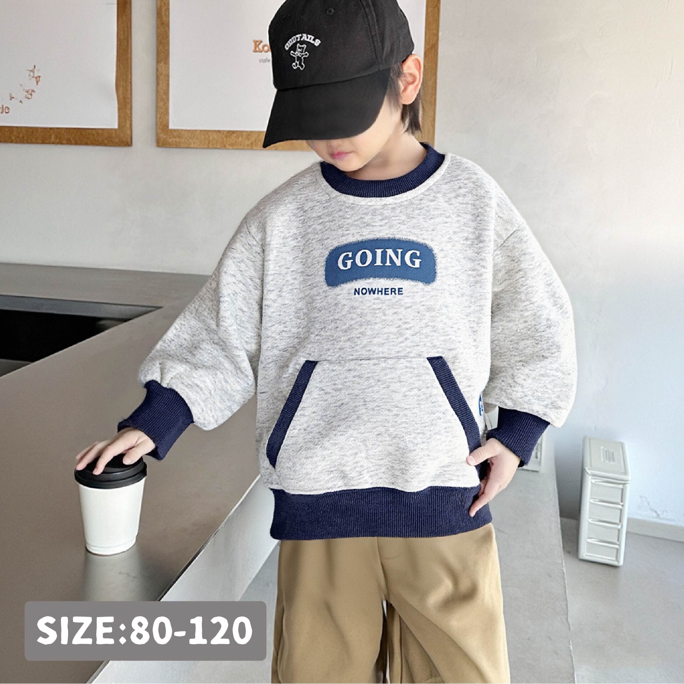 【H55148】率性撞色滾邊上衣＊二色