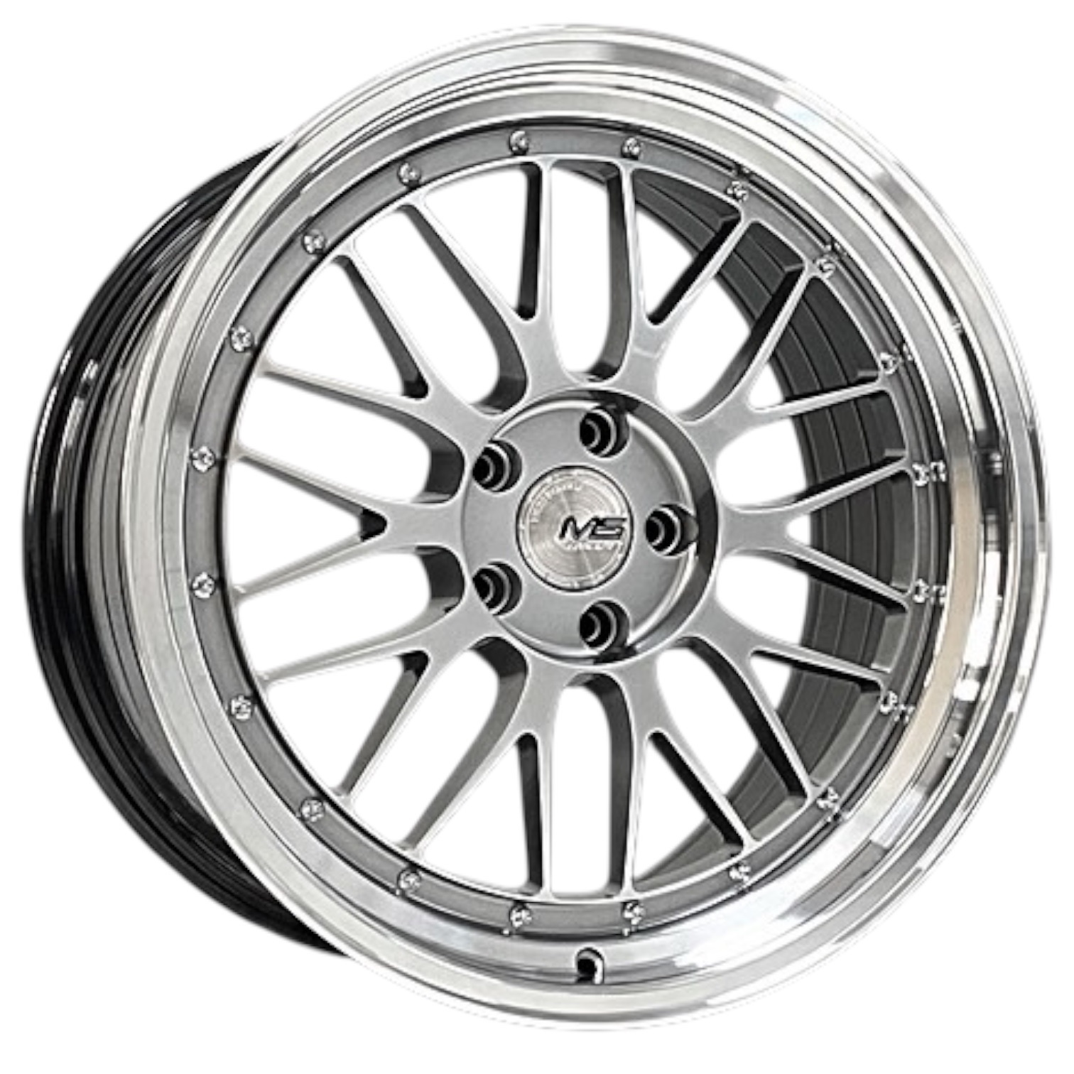 【MS旋壓鋁圈 823】17吋亮面銀 Flow Forming 旋壓鋁圈｜高剛性輕量化設計（四入組）