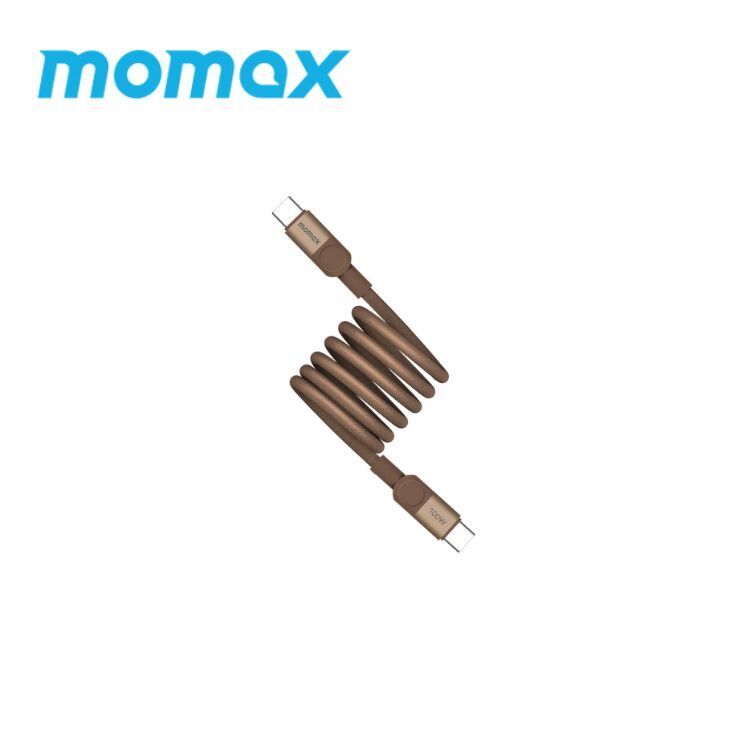 Momax Mag.Link 100W USB-C to USB-C&nbsp; 磁吸連接線 1m&nbsp; (砂岩)
