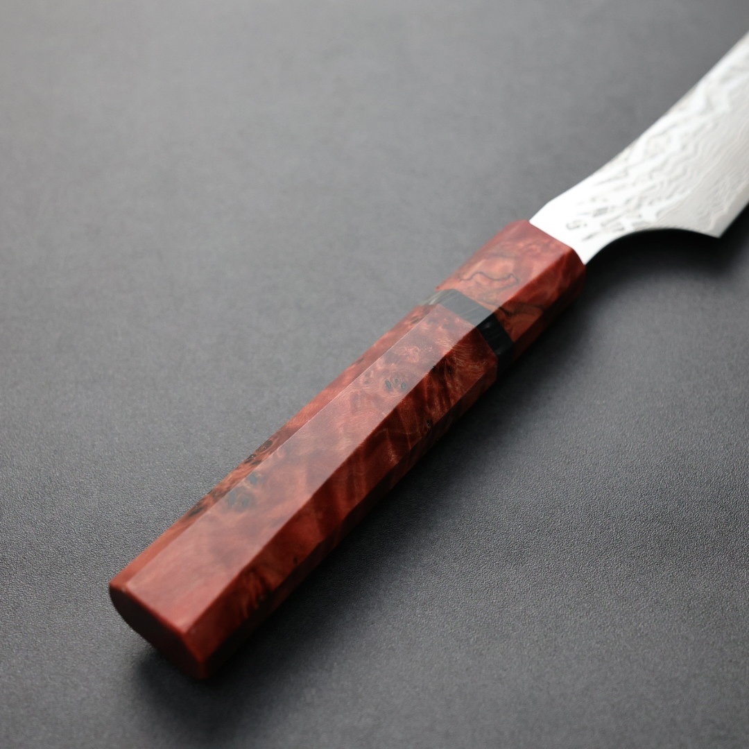 龍泉刃物紅蓮緋龍牛刀240mm SG Strix 63層鎳染大馬士革