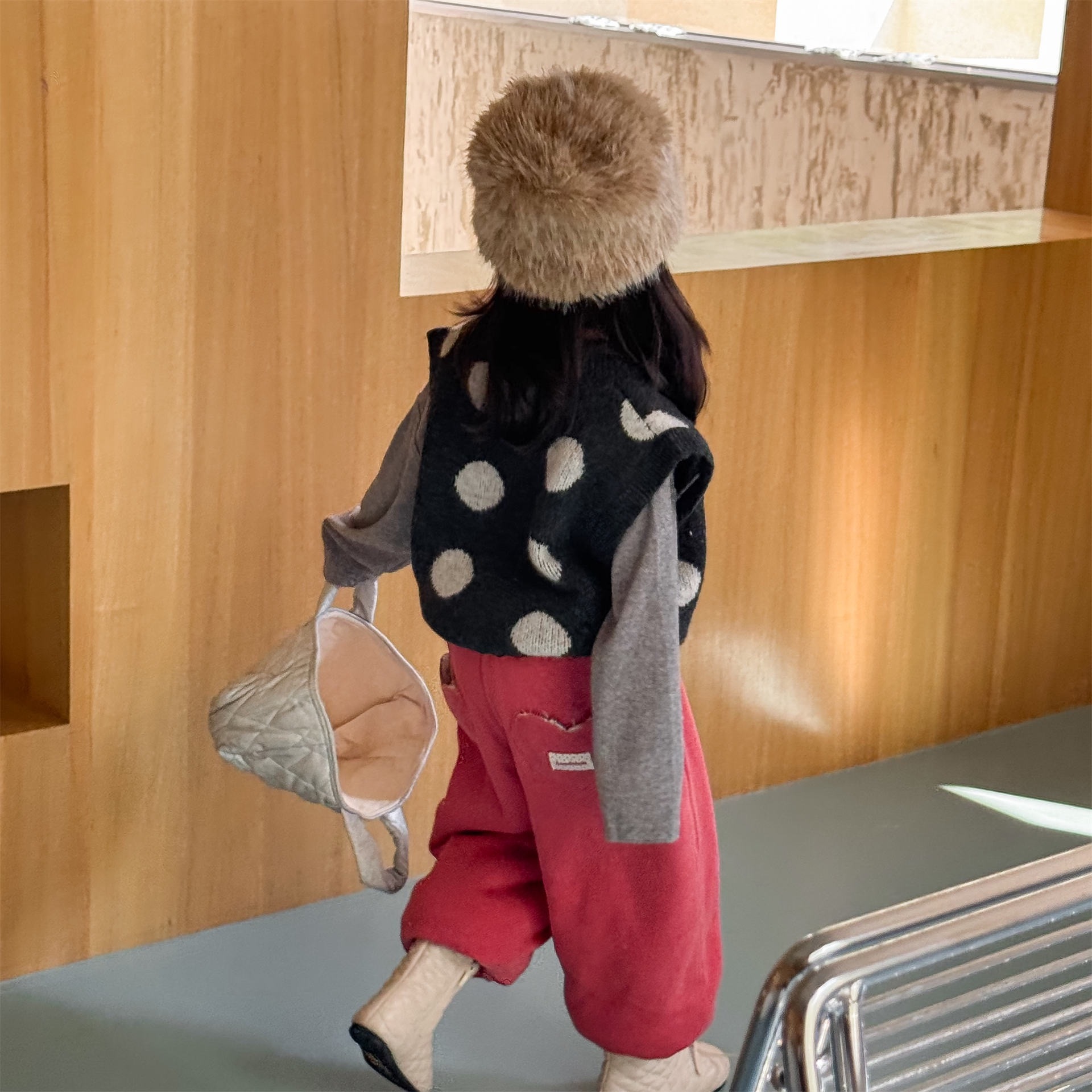 兩色大波點背心