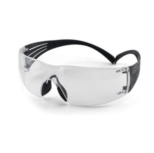 3M 透明防霧安全防護眼鏡(黑色耳勾)-[SF301AF]