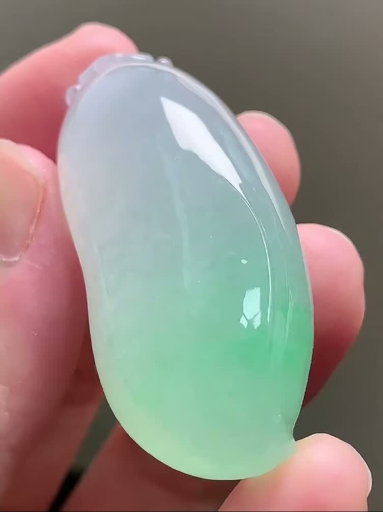 翡翠冰飄綠大福瓜,天然翡翠A玉, 緬甸玉, Jade, Jadeite