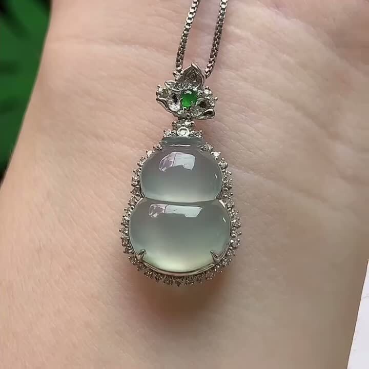 翡翠冰種葫蘆,天然翡翠A玉, 緬甸玉, Jade, Jadeite