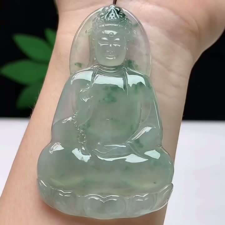 翡翠素衣觀音,天然翡翠A玉, 緬甸玉, Jade, Jadeite