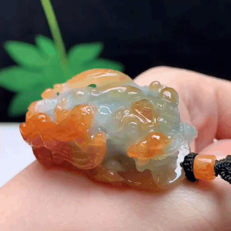 1015317 翡翠紅翡飛天貔貅