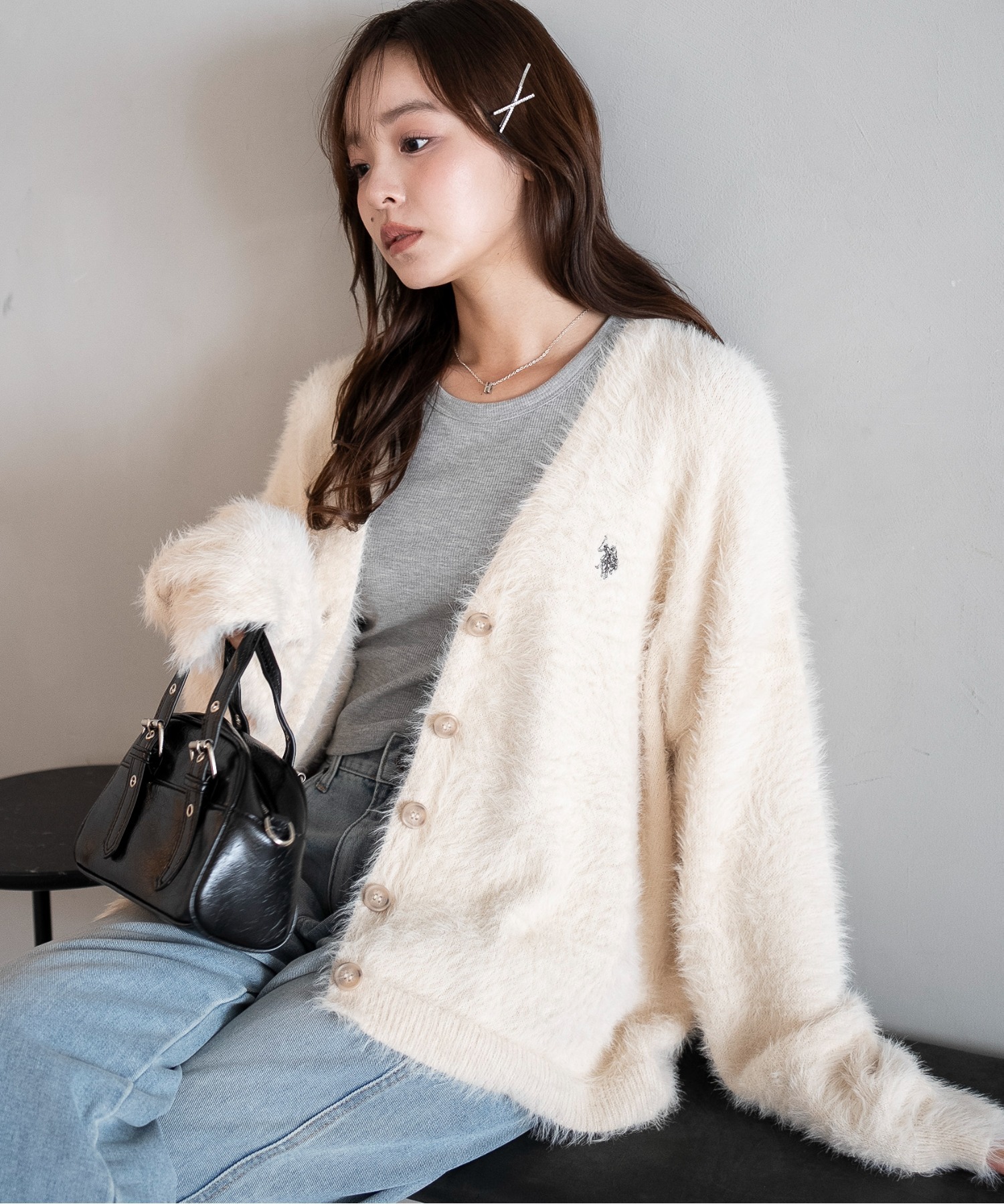 🇯🇵 US POLO ASSN. × WEGO 毛絨 針織衫 針織外套 開襟衫 排扣 寬鬆 保暖 / 預購