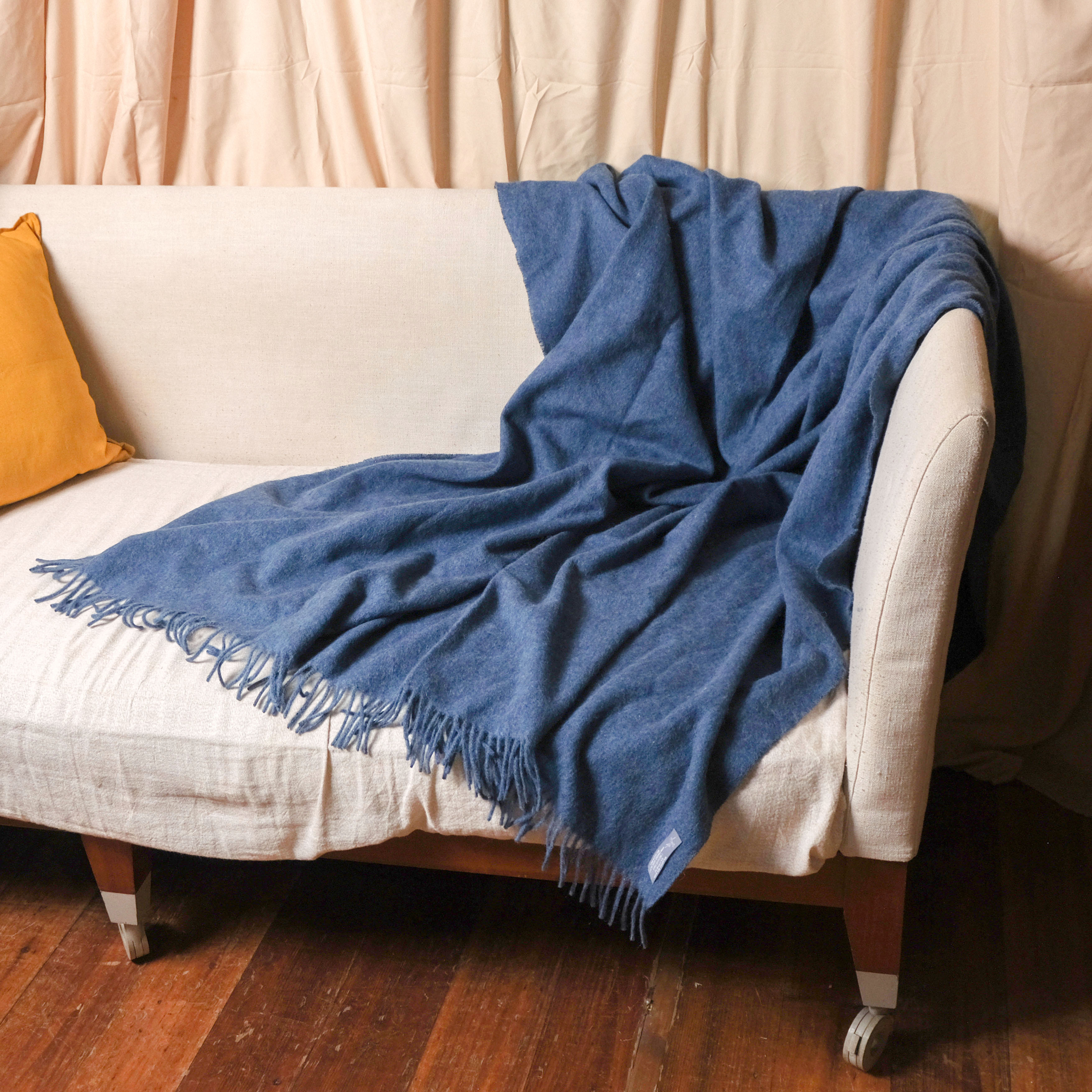 安地斯羊駝蓋毯｜寧靜藍｜秘魯