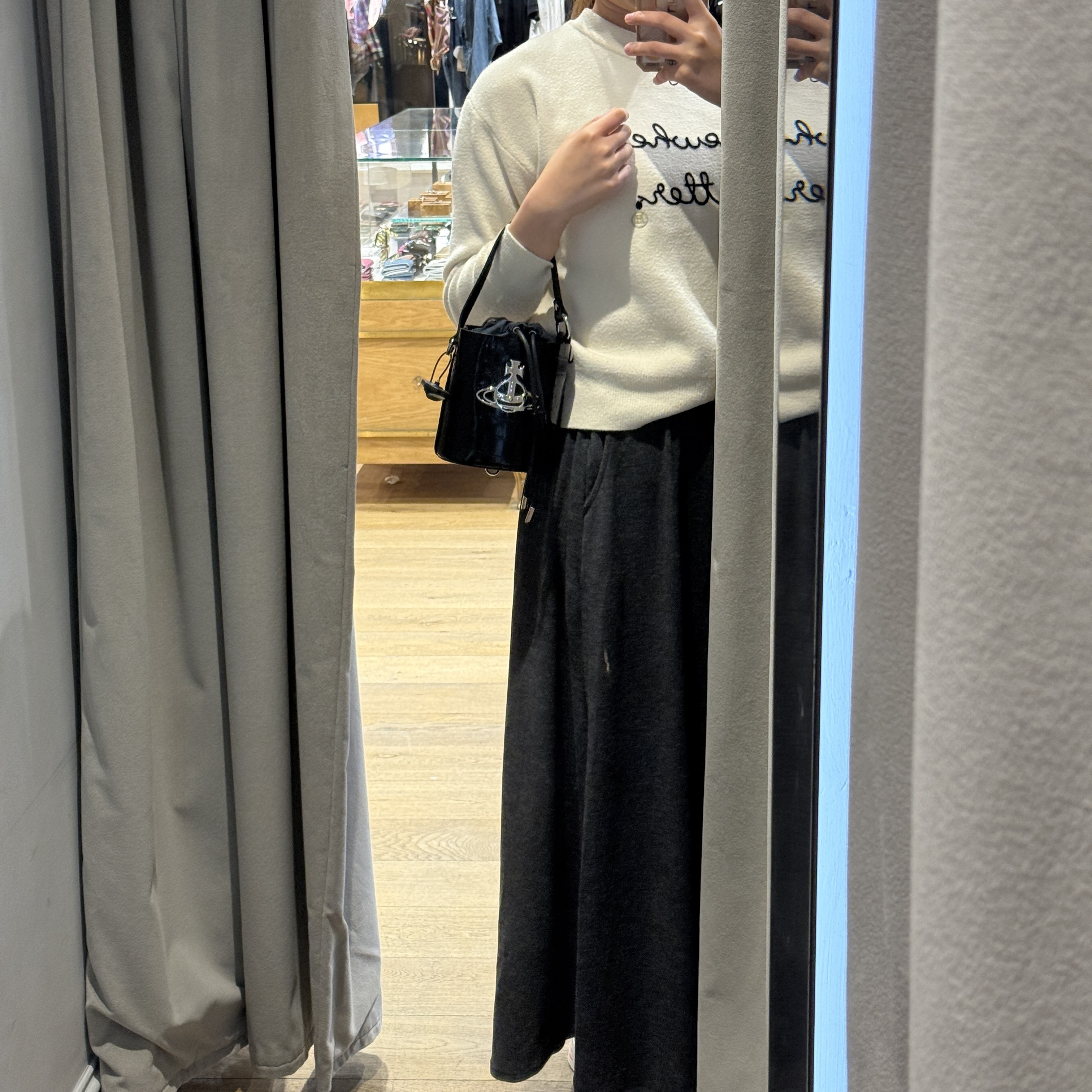 Vivienne Westwood Daisy Drawstring bucket bag black