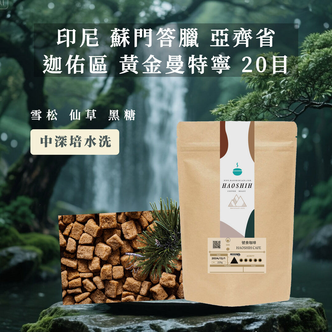 印尼 蘇門答臘 亞齊省 迦佑區 黃金曼特寧 20目