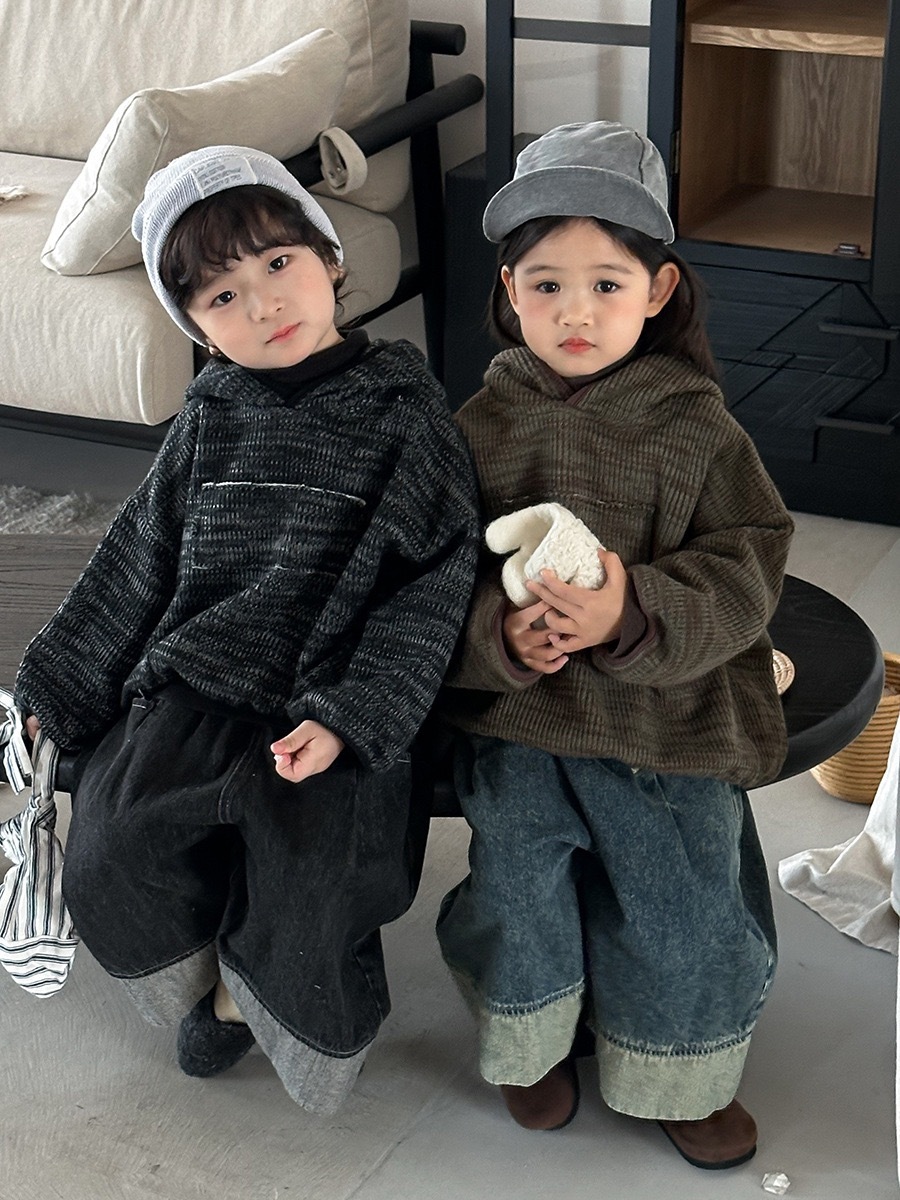 雪花感寬鬆連帽上衣