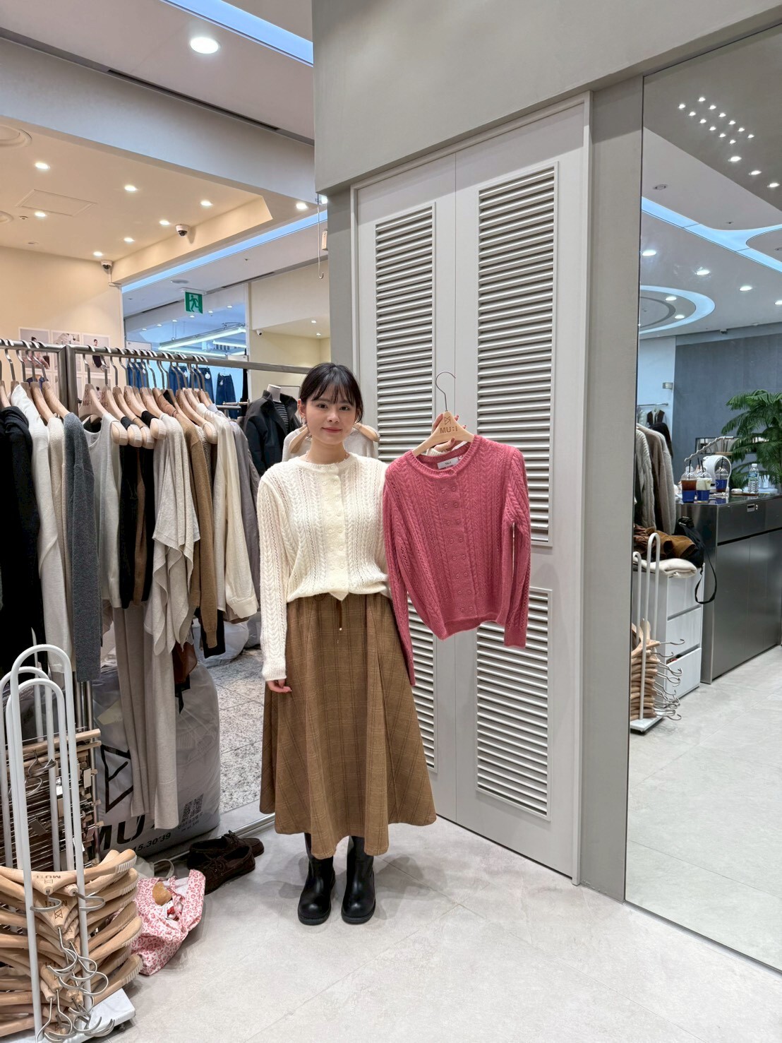 MU5110 雙排紐扣麻花紋外套