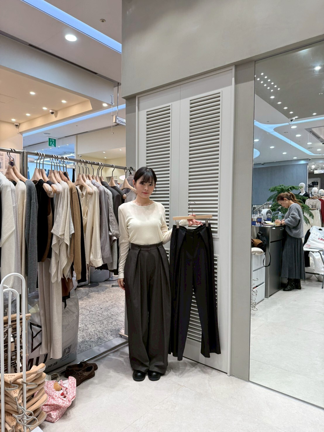 MU5132 紐扣摺叠西裝長褲