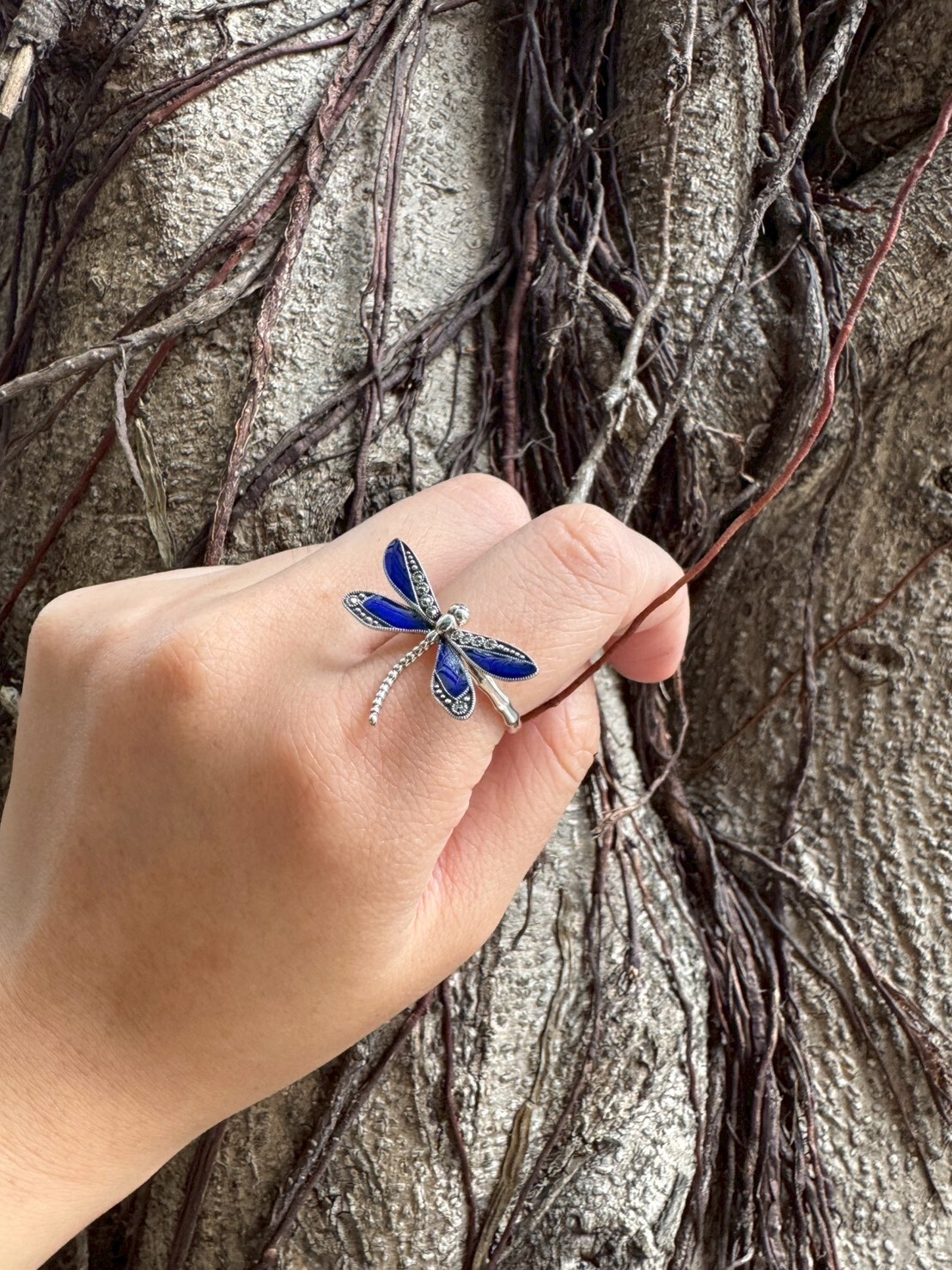 琺瑯蜻蜓戒指（OP2198）