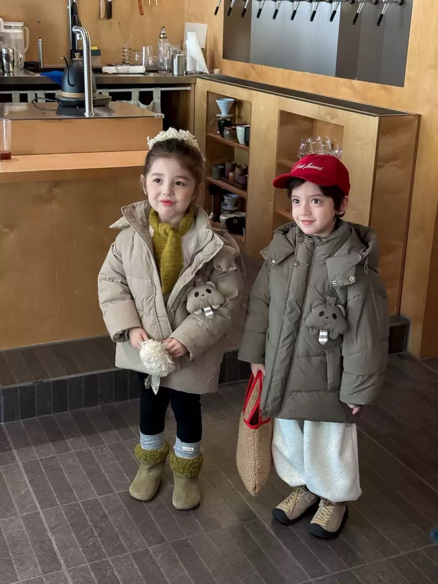 可愛小熊貓鴨絨外套