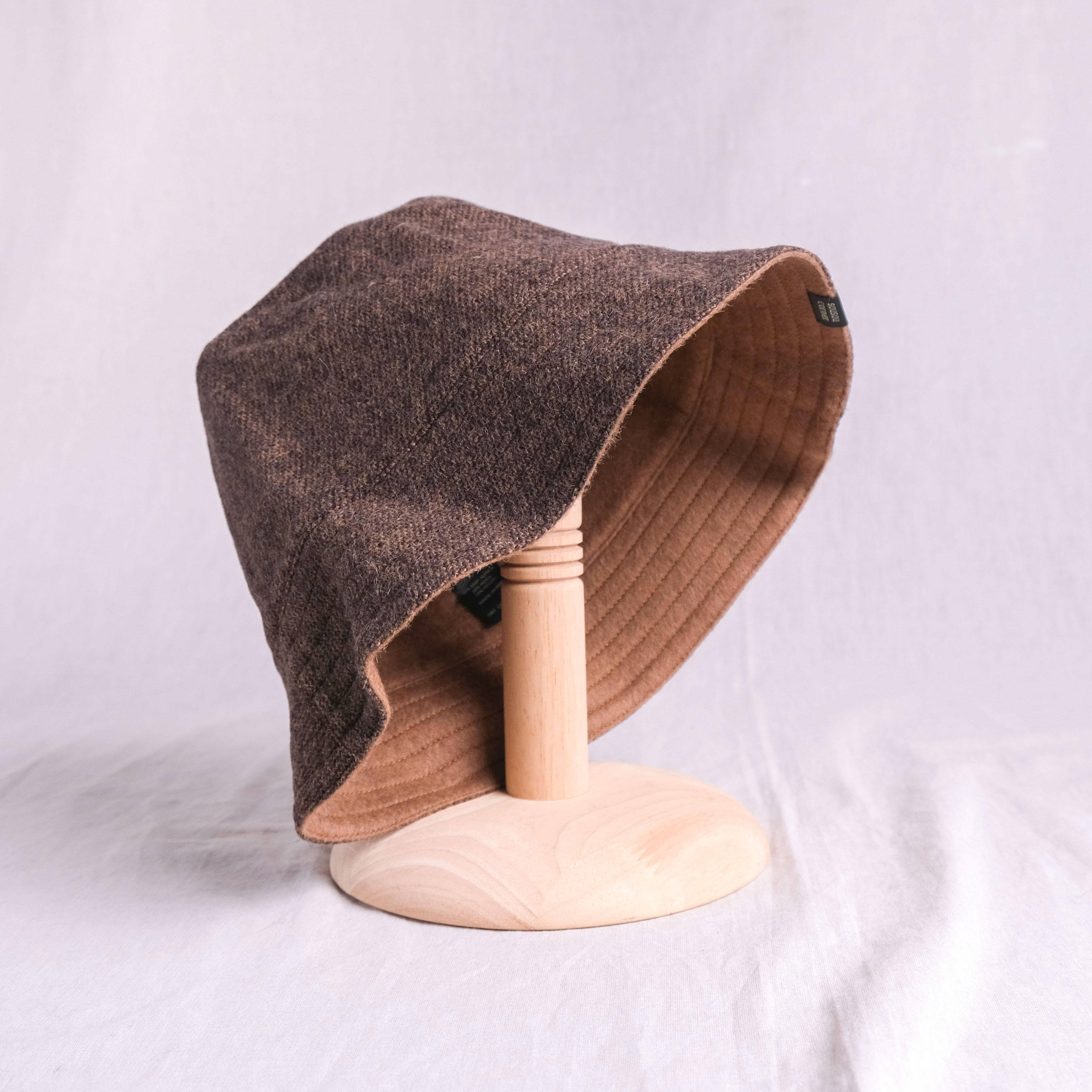 羊駝毛氈雙面漁夫帽｜深棕/淺棕｜秘魯