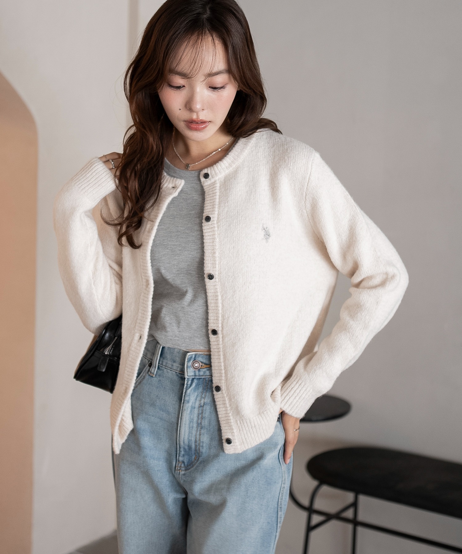 🇯🇵 US POLO ASSN. × WEGO 拉絨 針織衫 針織外套 開襟衫 排扣 短版 / 預購