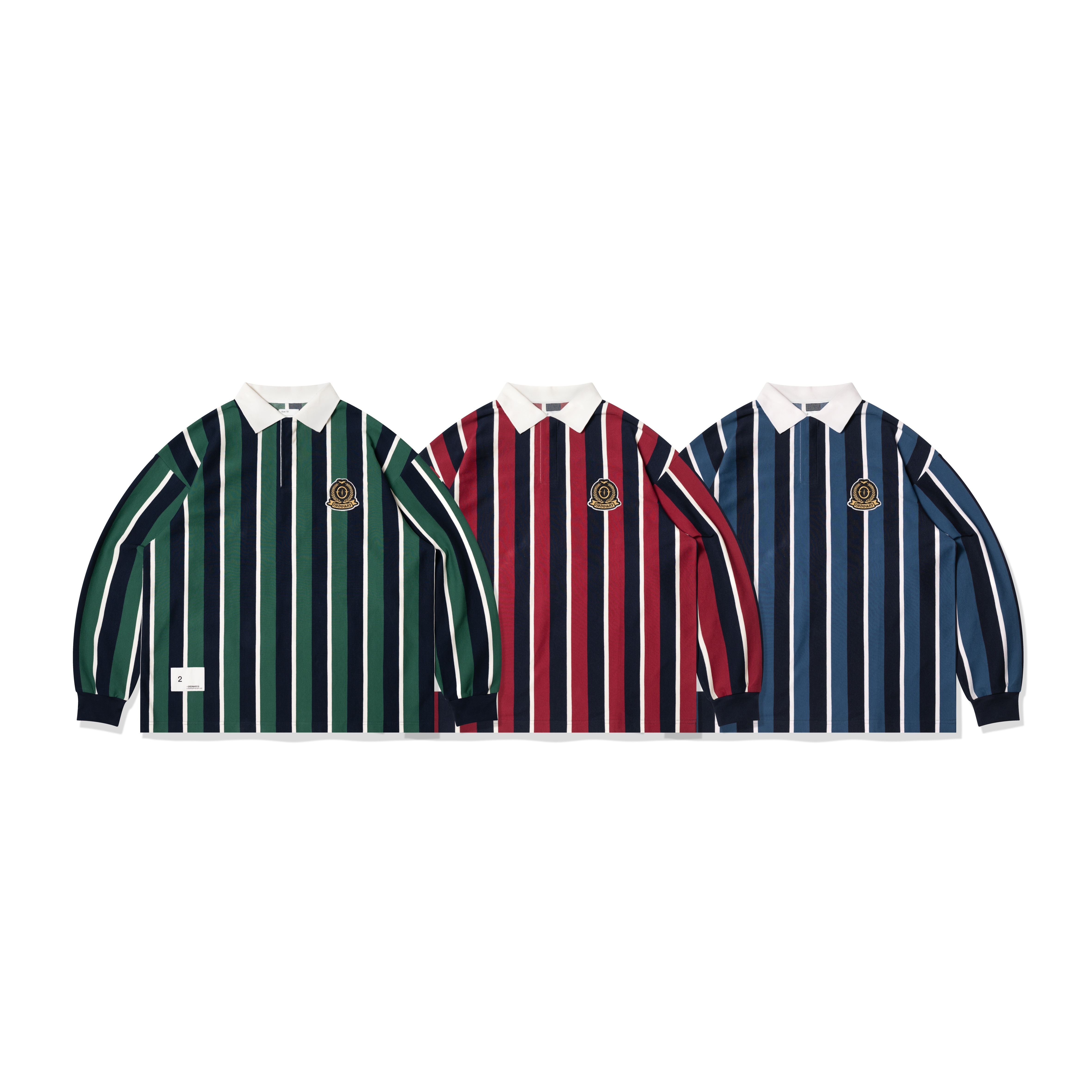 【車庫服飾】ORDINARY HERITAGE STRIPE RUGBY