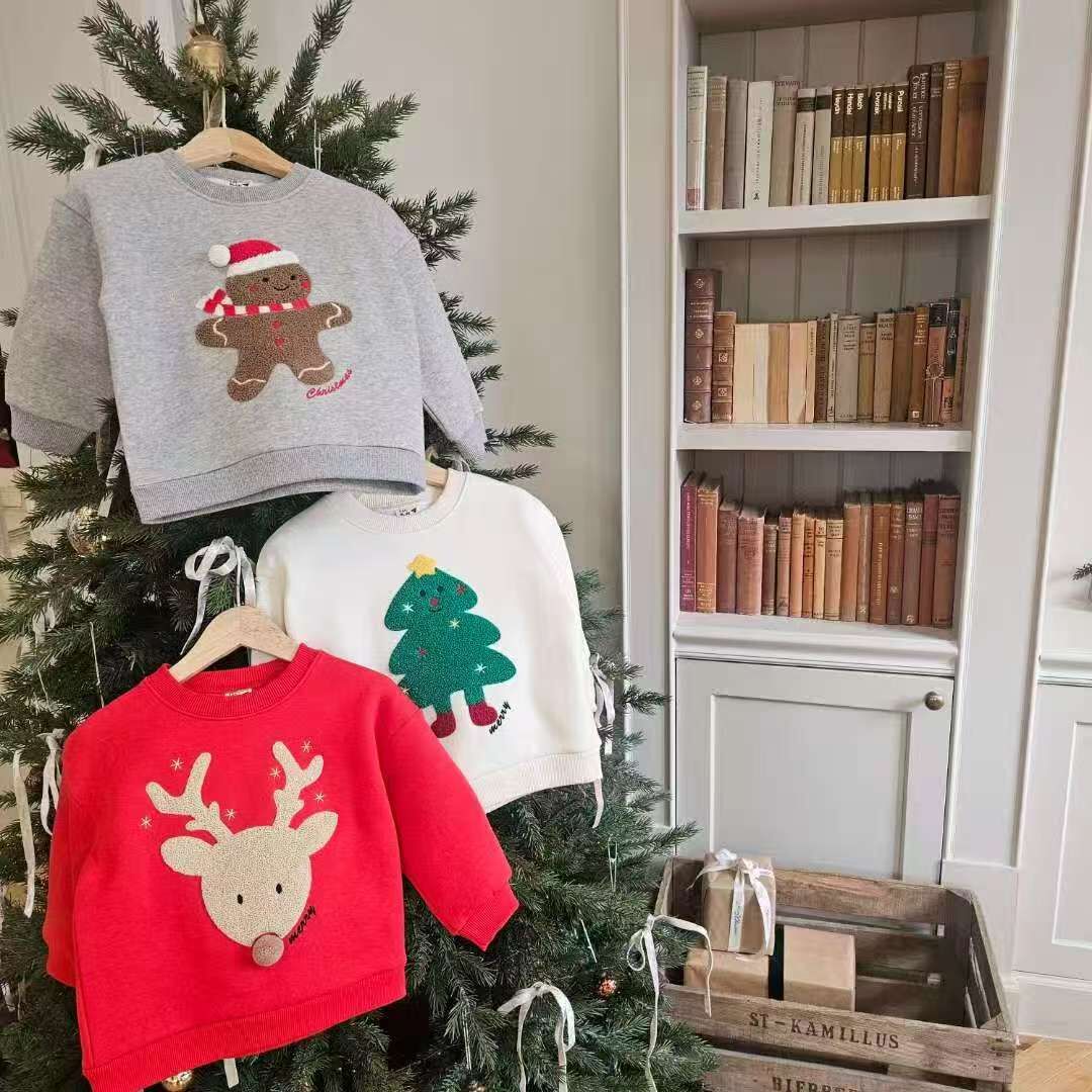 1SBB10T001RD  1st Blue  紅色聖誕麋鹿長袖衛衣