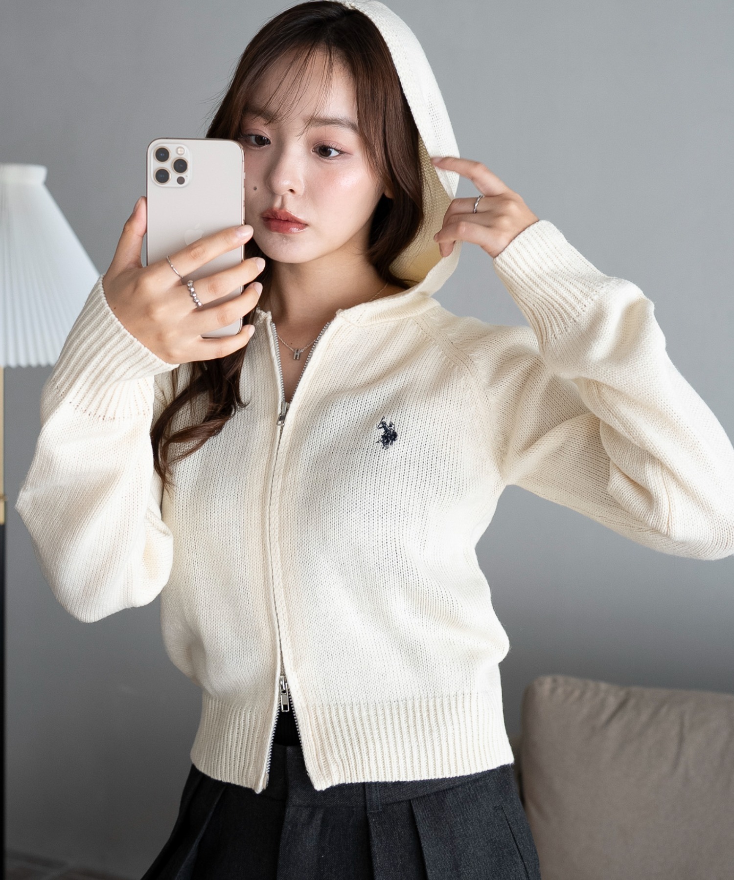 🇯🇵 US POLO ASSN. × WEGO 連帽針織衫 針織外套 短版 / 預購