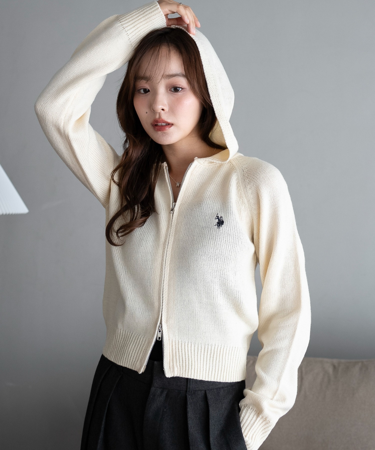 🇯🇵 US POLO ASSN. × WEGO 連帽針織衫 針織外套 短版 / 預購