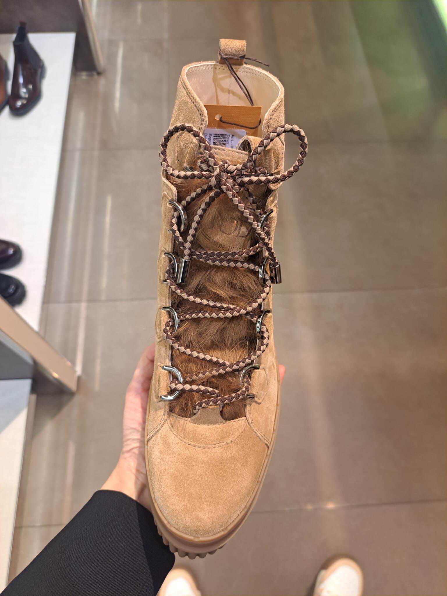 Tods Go pes 39A Tron suede boots camel