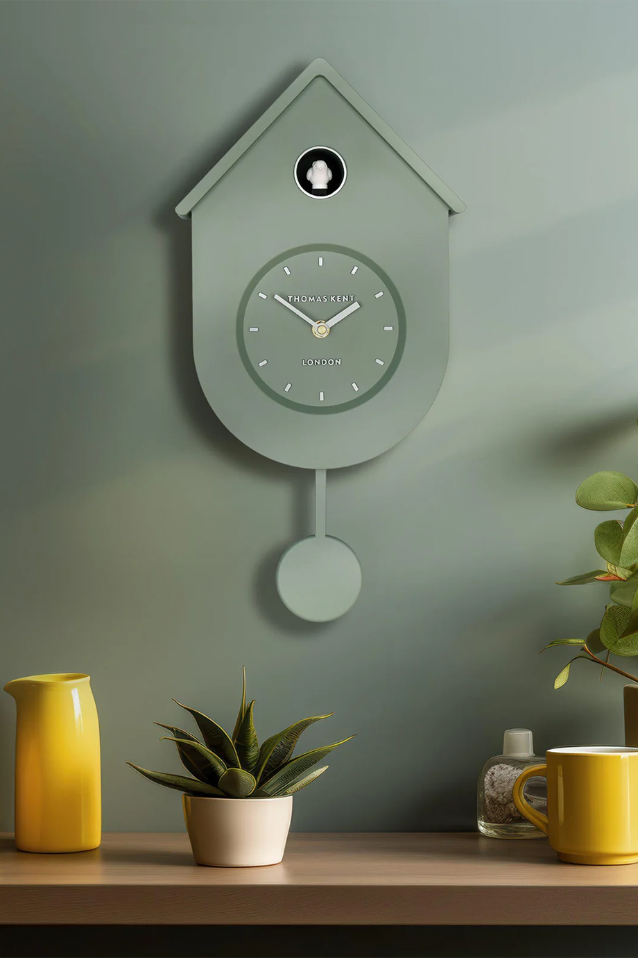 Thomas Kent｜CUCKOO 13吋擺錘咕咕鐘 - 鼠尾草綠