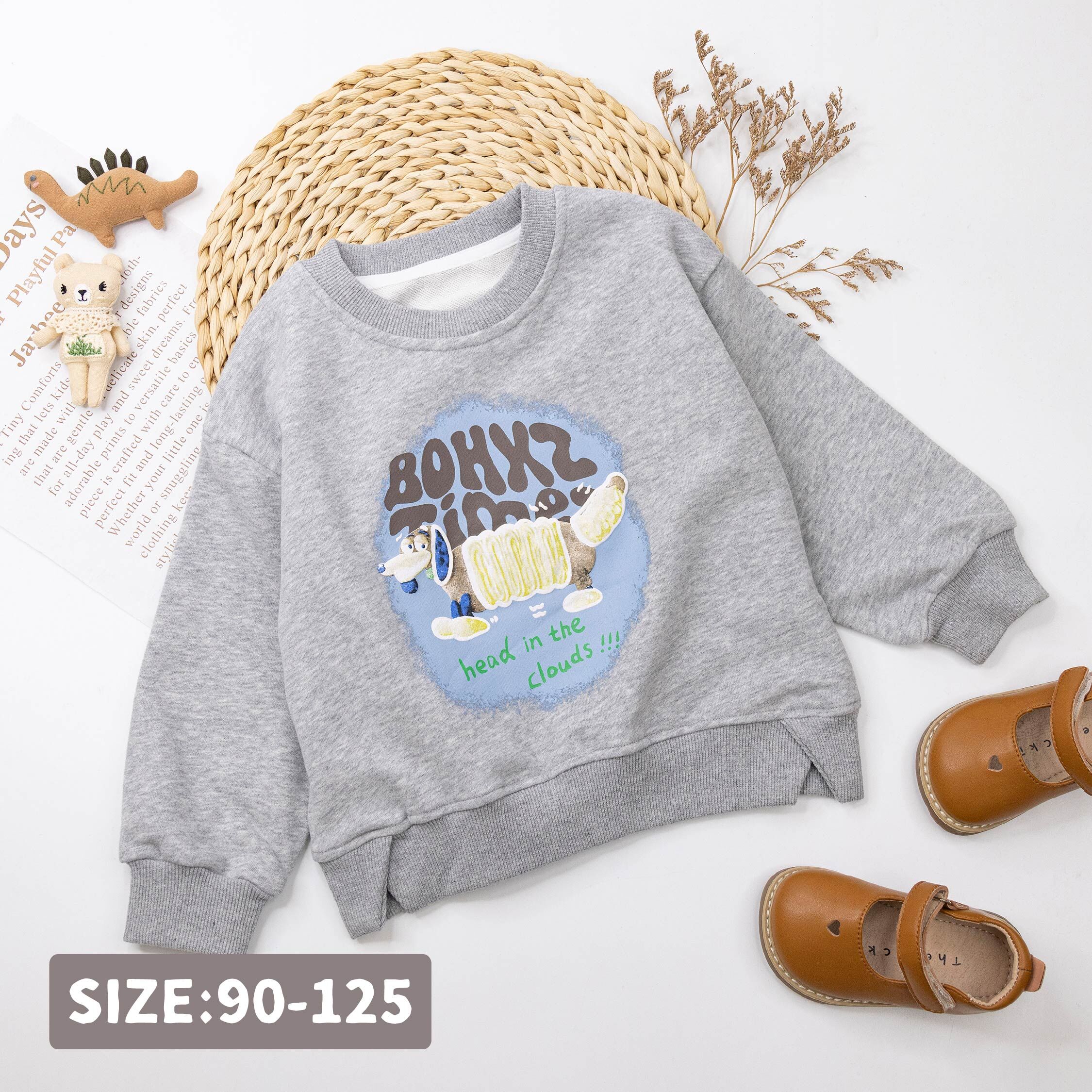 【H55490】可愛蓬蓬臘腸狗上衣