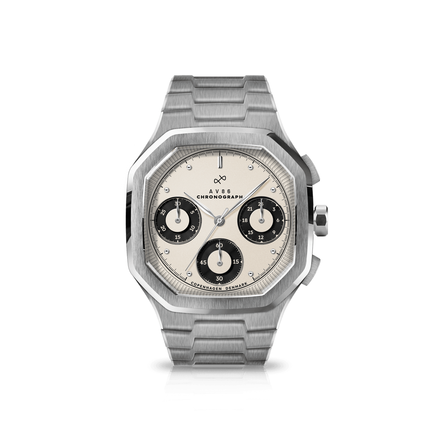 1904 Chronograph - Steel/Off White & Black