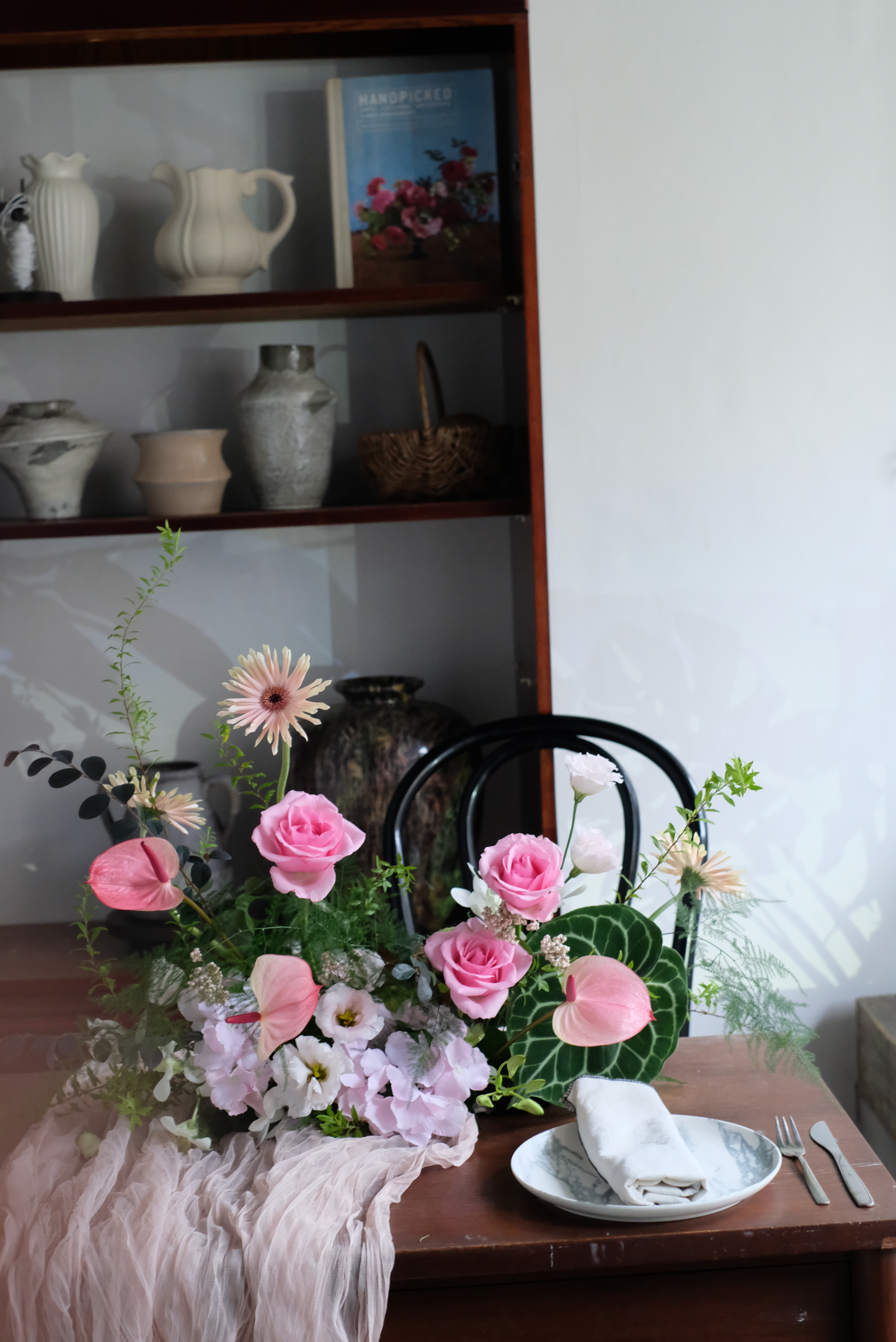 花吃下午茶｜粉色系餐桌花