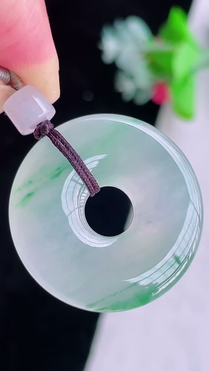 翡翠平安扣 (31.5mm直徑),天然翡翠A玉, 緬甸玉, Jade, Jadeite