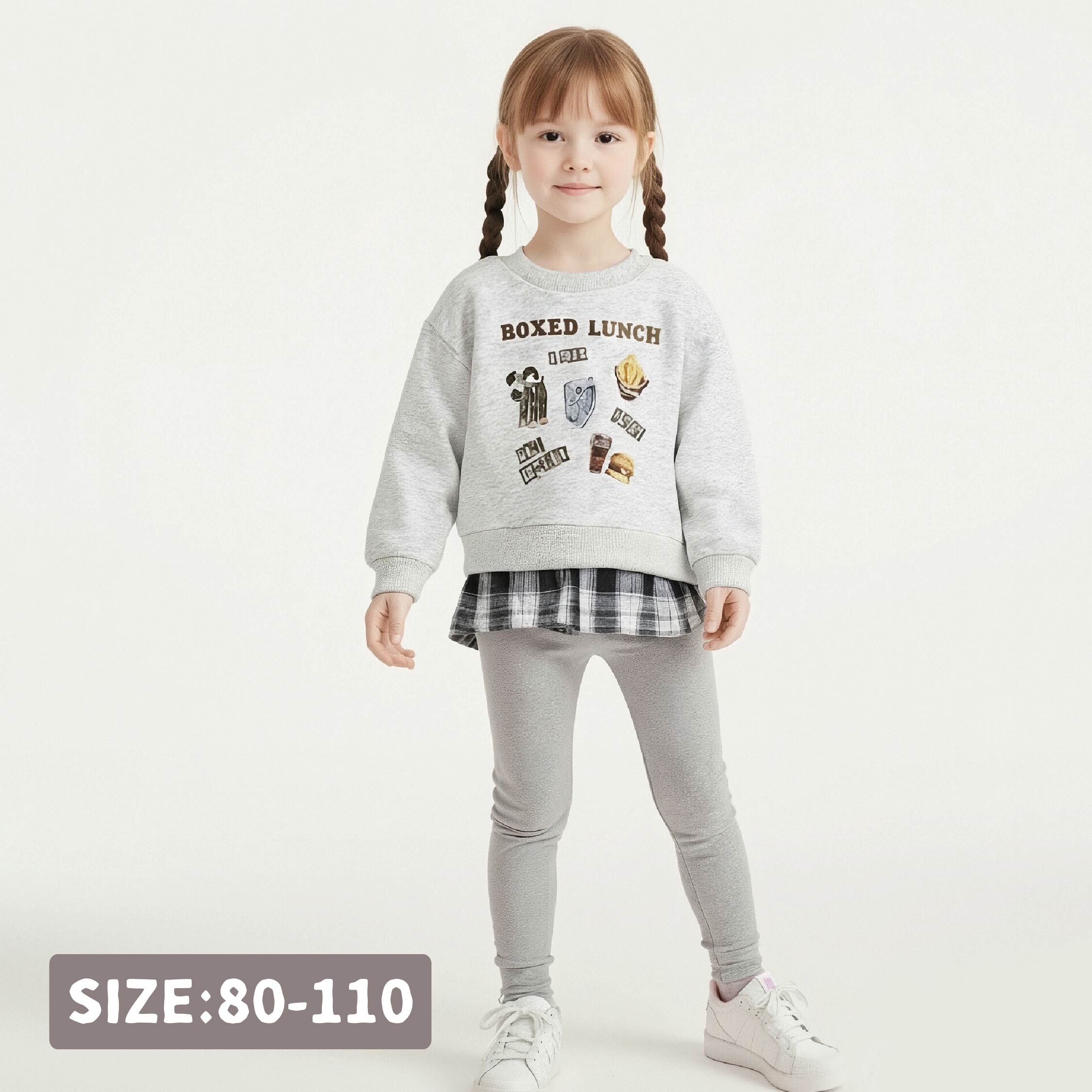 【H55581】美式休閒格紋拼接假兩件上衣