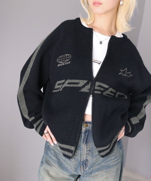 #現貨 🇯🇵日本 25秋冬 JaVa 賽車風 雙拉鍊針織外套