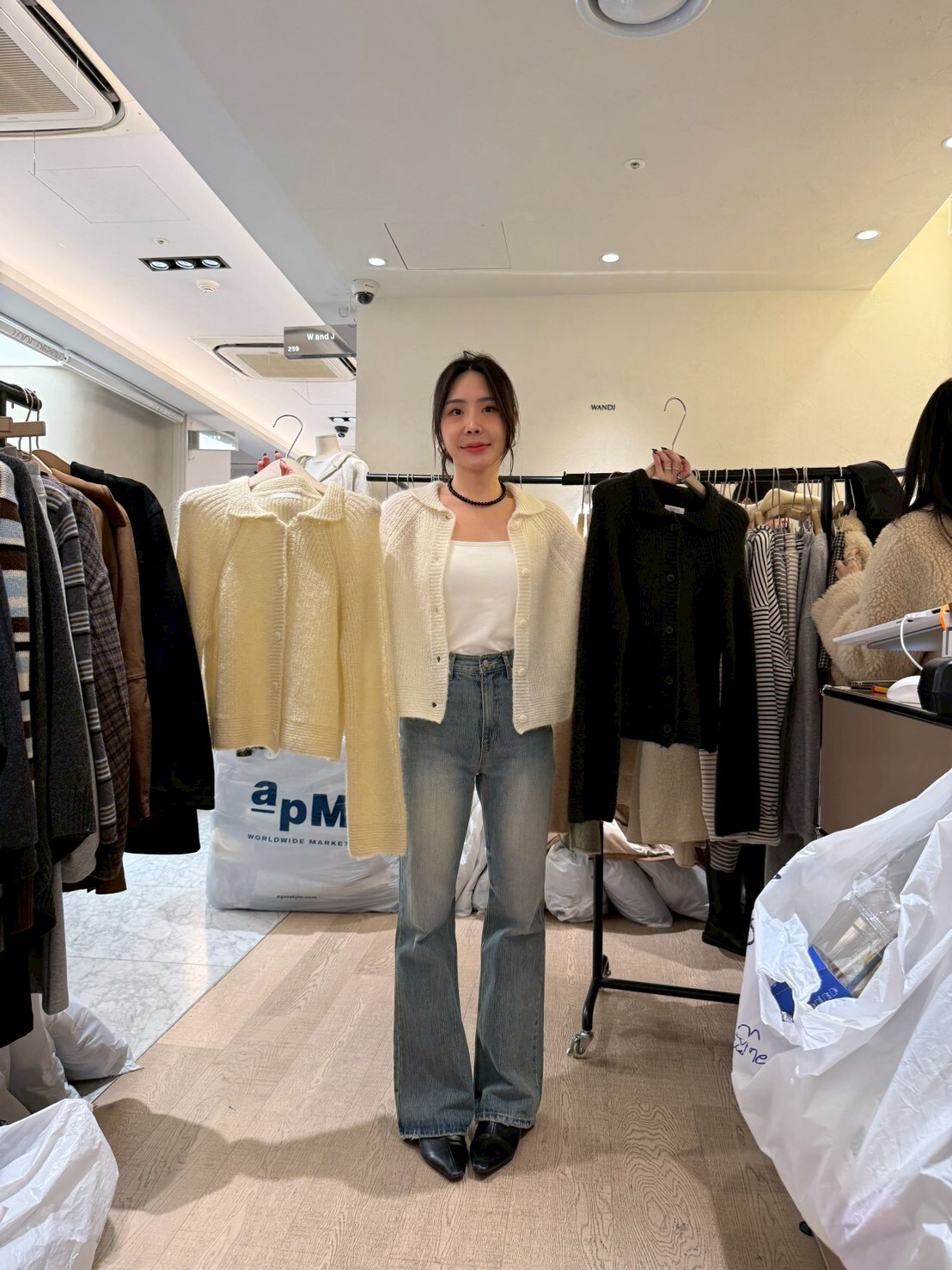 WJ5107 暗坑紋小翻領排扣毛巾上衣