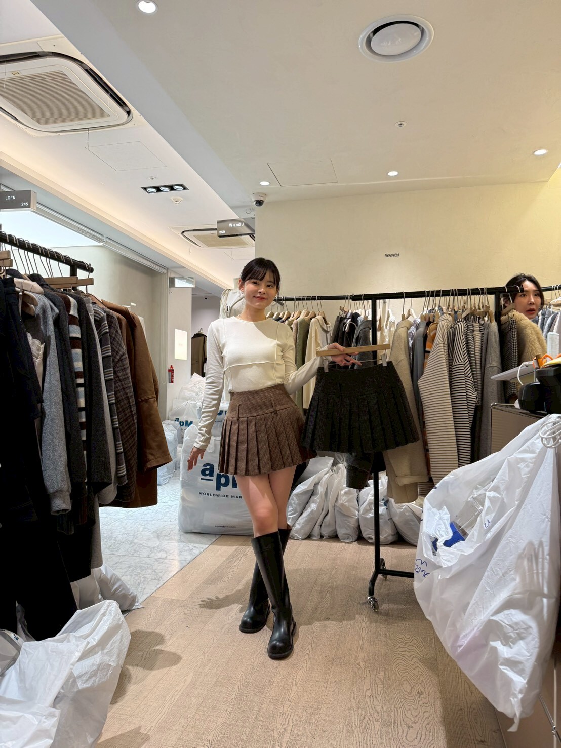 WJ5125 校園風百褶小短裙（S/M）