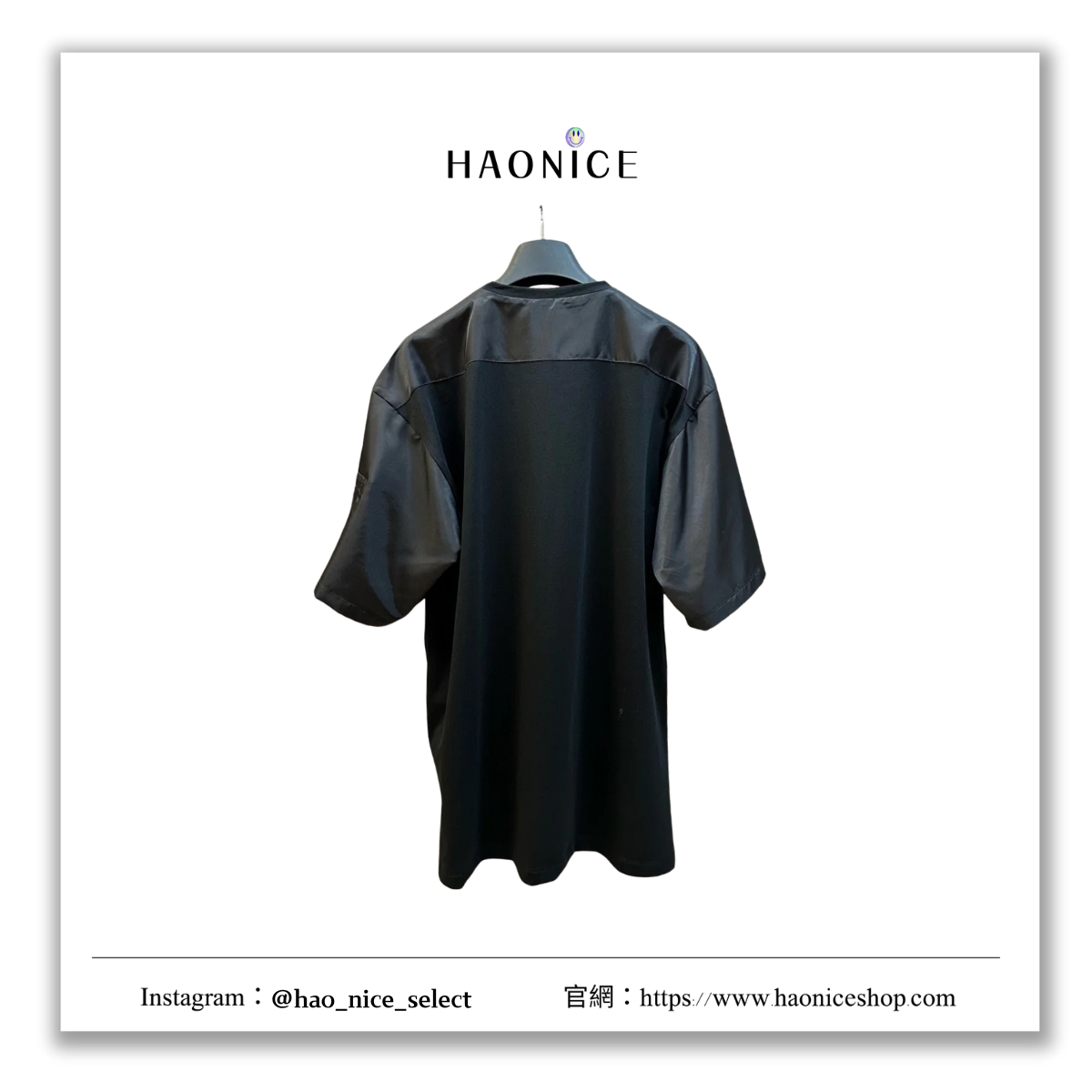 【HAO NICE】100%正品 PRADA 義大利精品🇮🇹金屬三角標拼接風圓領短袖 短T