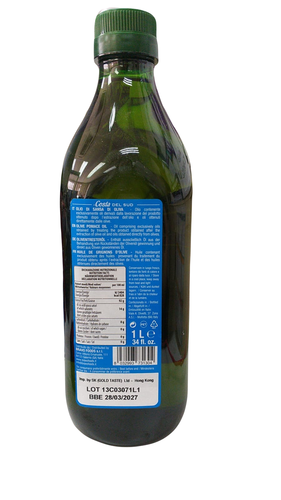 Costa 意大利橄欖油 1Lit