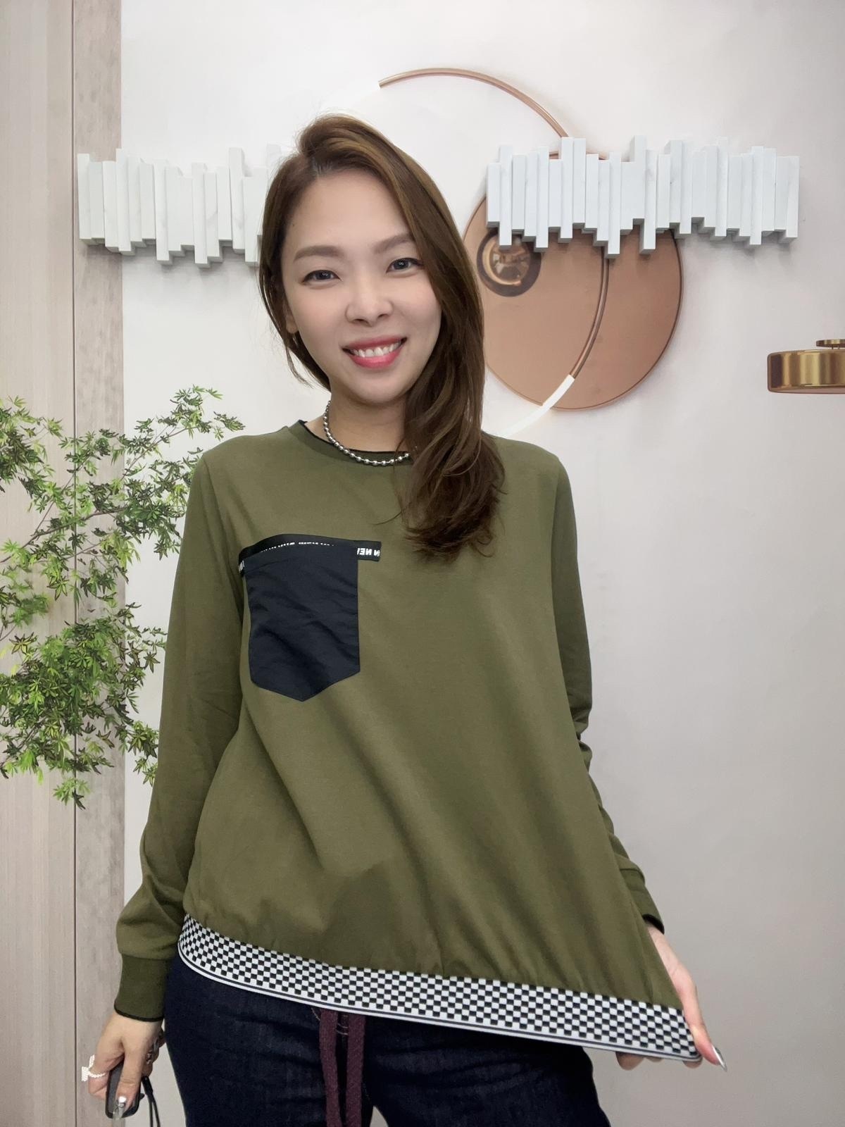 Comme 高質型格心口袋top～123AW