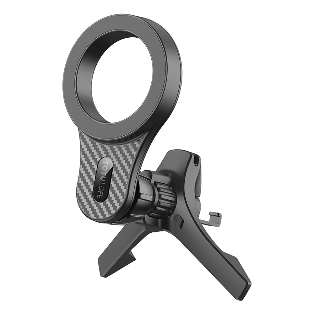 TOTU LiFE 碳纖維紋磁吸出風口導航手機支架 加長臂 三角鉤 MagSafe兼容 MagFit系列