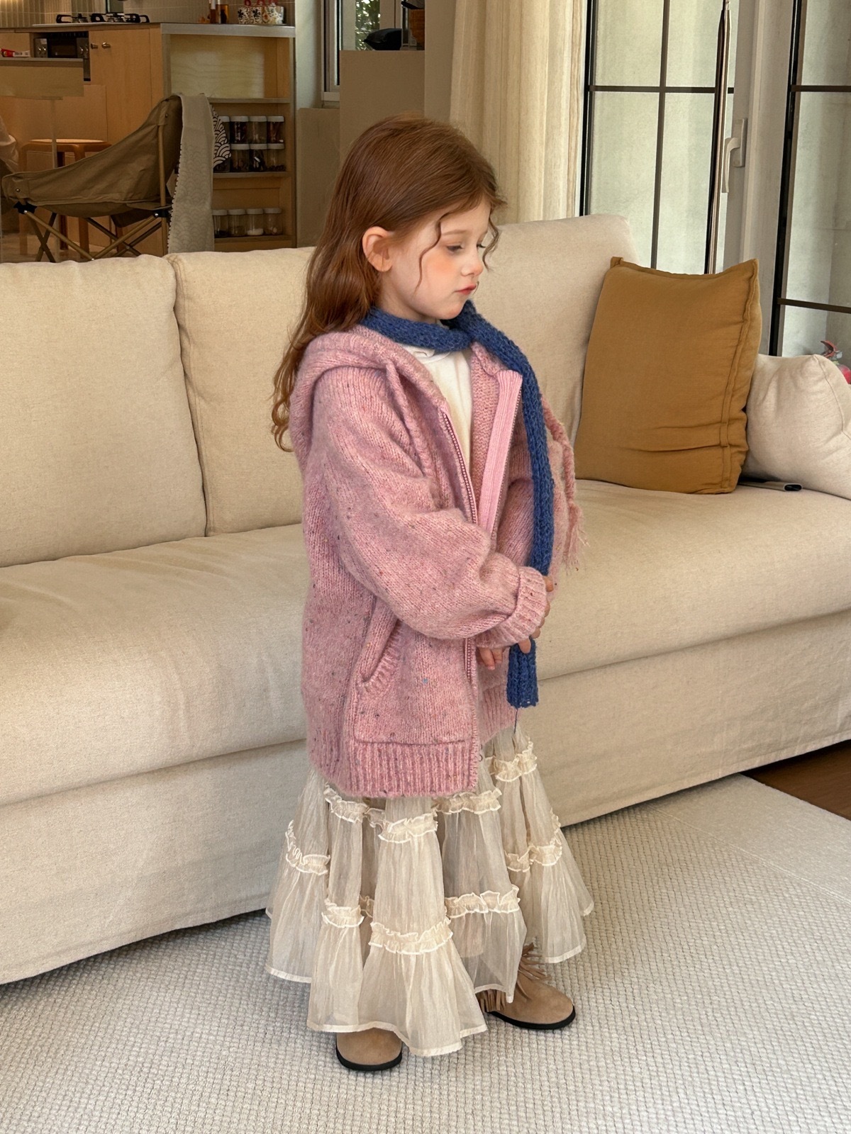 草莓奶昔連帽針織外套